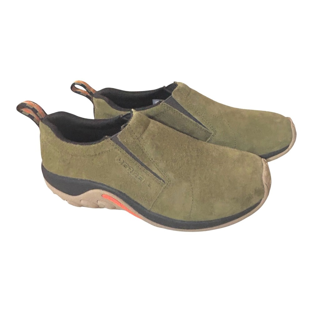 Merrell Jungle Moc Men's 10 NWOB Dusty Olive Green Suede Slip On Shoes 00557